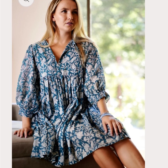 Dolma Dresses & Skirts - Dolma Raya Block Printed Mini Dress, Sz M